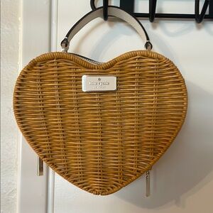 Kate Spade Heart-Shaped Wicker Bag